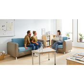 Sofa met rug- en zitkussen, 3-zits - Stofgroep 1