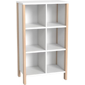 Middelhoge kasten - kast met planken en tussenwand - open - smal - hoogte 131,8 cm