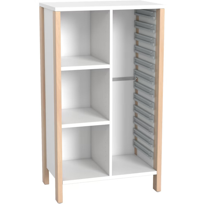 Middelhoge Kasten - Kast Voor 1x12 Materiaaldozen - Hoogte 131,8 Cm