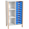 Middelhoge kasten - kast voor 1x12 materiaaldozen - hoogte 131,8 cm