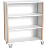 Middelhoge kasten - kast met planken - open - breed - hoogte 131,8 cm