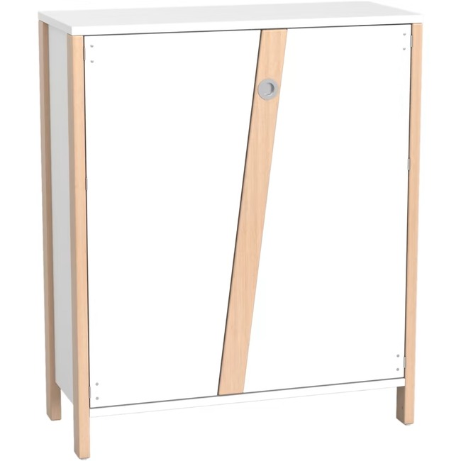 Middelhoge Kasten - Kast Met Dubbele Deur - Breed - Schuine Handgreep - Hoogte 131,8 Cm