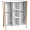 Middelhoge kasten - kast voor 2x12 materiaaldozen - breed - hoogte 131,8 cm