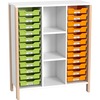 Middelhoge kasten - kast voor 2x12 materiaaldozen - breed - hoogte 131,8 cm