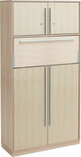 Kast met werkplek beukenhout