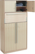 Kast met werkplek beukenhout