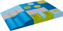 Bewegingsmateriaal - haba - speel- en kruipzone - avonturenland - set van 10 blokken