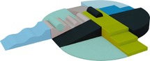 Bewegingsmateriaal - haba - speel-en kruipzone - regenboog - set van 14 blokken