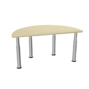 Halfronde Tafel Met Losse Poten Metaal Grijs Schroefverstelling Met Glijder