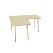 Hoektafel Met Losse Poten Massief Hout Met Glijder