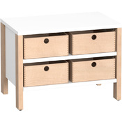 Kast met 4 materiaalbakken