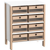 Kast met 8 acryl-materiaalbakken
