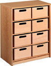 Kast met 8 materiaalbakken