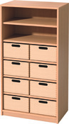 Kast met 8 materiaalbakken
