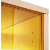 Schappenkast,boven acryl achterwand