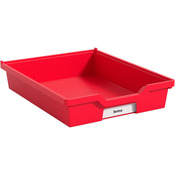 Materiaalbox met herkenningsvenster, hoogte 7,5 cm ROOD