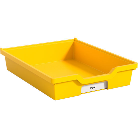 Materiaalbox Met Herkenningsvenster, Hoogte 7,5 Cm Geel