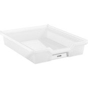 Materiaalbox met herkenningsvenster, hoogte 7,5 cm TRANSPARANT