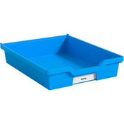 Materiaalbox met herkenningsvenster, hoogte 7,5 cm BLAUW