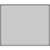 Rechthoek ZH 43cm - 50 x 60 cm Stof