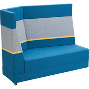 Bank vijfhoek armleuning links ZH 43cm - hoge rugleuning Stof