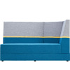 Bank vijfhoek armleuning rechts ZH 43cm - middelhoge rugleuning Stof