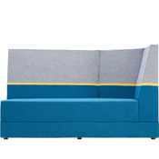 Bank vijfhoek armleuning rechts ZH 43cm - middelhoge rugleuning Stof