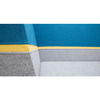 Bank vijfhoek armleuning rechts ZH 43cm - hoge rugleuning Stof