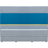 Bank rechthoekig ZH 43cm - hoge rugleuning Stof