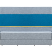 Bank rechthoekig ZH 43cm - hoge rugleuning Stof