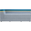 Bank rechthoekig armleuning links ZH 43cm - lage rugleuning Stof