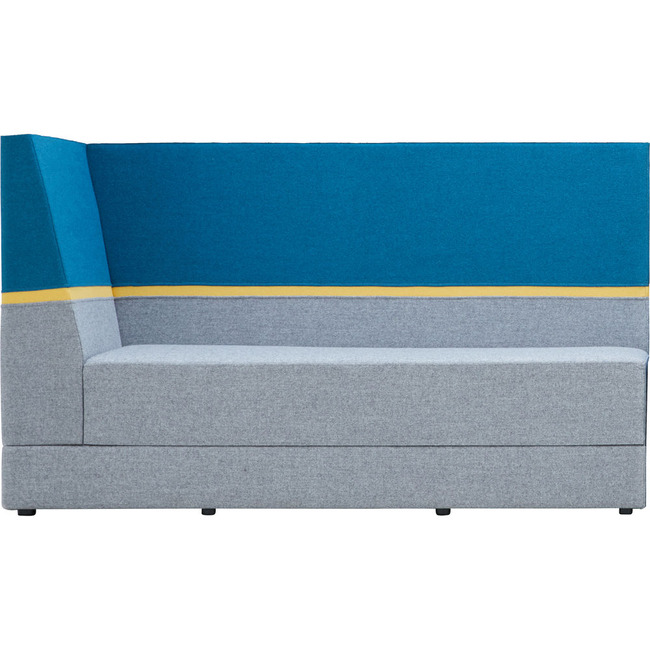 Bank Rechthoekig Armleuning Links Zh 43cm - Middelhoge Rugleuning Stof