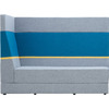 Bank rechthoekig armleuning links ZH 43cm - hoge rugleuning Stof