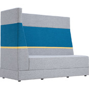 Bank rechthoekig armleuning links ZH 43cm - hoge rugleuning Stof