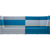 Bank rechthoekig armleuning links ZH 43cm - hoge rugleuning Stof