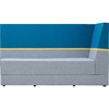 Bank rechthoekig armleuning rechts ZH 43cm - middelhoge rugleuning Stof