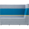 Bank rechthoekig armleuning rechts ZH 43cm - hoge rugleuning Stof