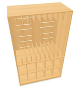 Matrassenkast basismodel 10 matrassen H196,8 x D62 x B120,1 cm