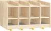 Dubbele schap open met haken 80cm - 4 vakken