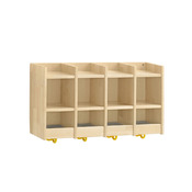 Dubbele schap open met haken 80cm - 4 vakken