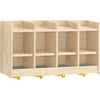 Dubbele schap open met haken 80cm - 4 vakken