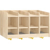 Dubbele schap open met haken 80cm - 4 vakken