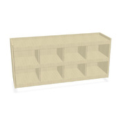 Hangrek met haken 120cm - 8 vakken - 4 haken