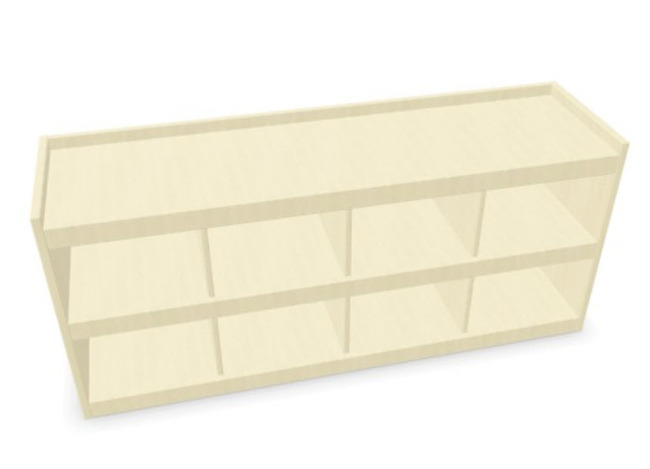 Hangrek Met Haken 120cm - 8 Vakken - 8 Haken