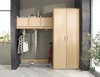 Schoenenschap met wandhouder, extra diep 120cm