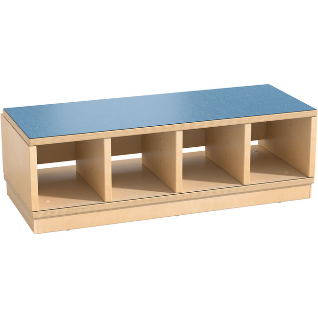 Zitbank Met Vakken Peuterspeelzaal 80cm - 4 Vakken