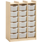 Opbergruimte voor kunststof boxen - 18 boxen