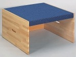 Vierkant podium, hoog (tapijtbekleding)