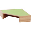 Hoekpodium, klein, met tapijtbekleding