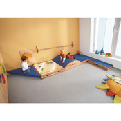 Rechthoekig podium, laag, hoogte 11cm (tapijtbekleding)